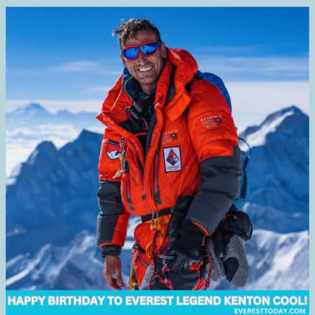 Wishing a very Happy Birthday to Kenton Cool. Celebrating an incredible 25x 8K summits: 20x Mt Everest (8848.86 m), 2x Lhotse (8516 m), 1x K2 (8611 m)