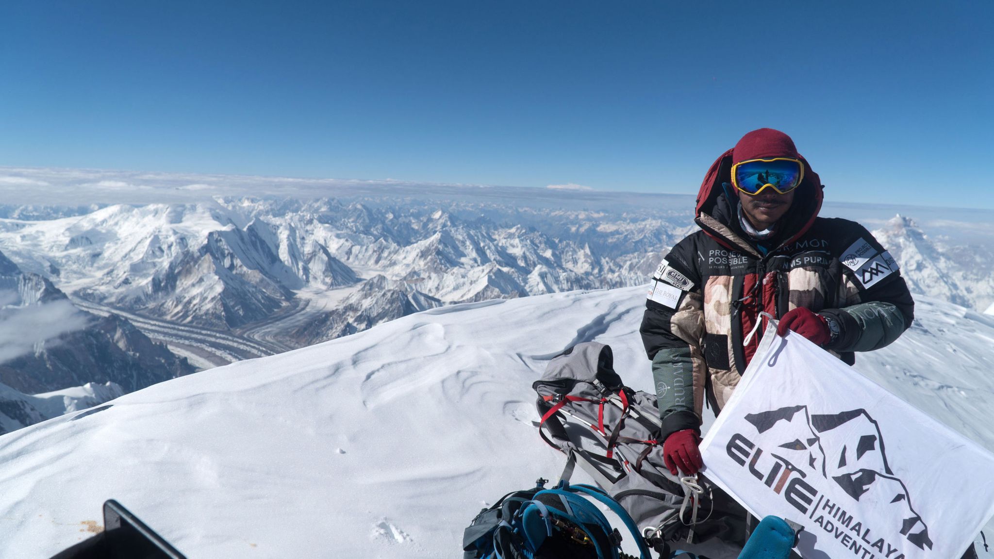 Nirmal Purja had been leading an expedition on Broad Peak along with climbers from Nepal, Pakistan, Oman, China and the US. Photograph: Nirmal Purja/P